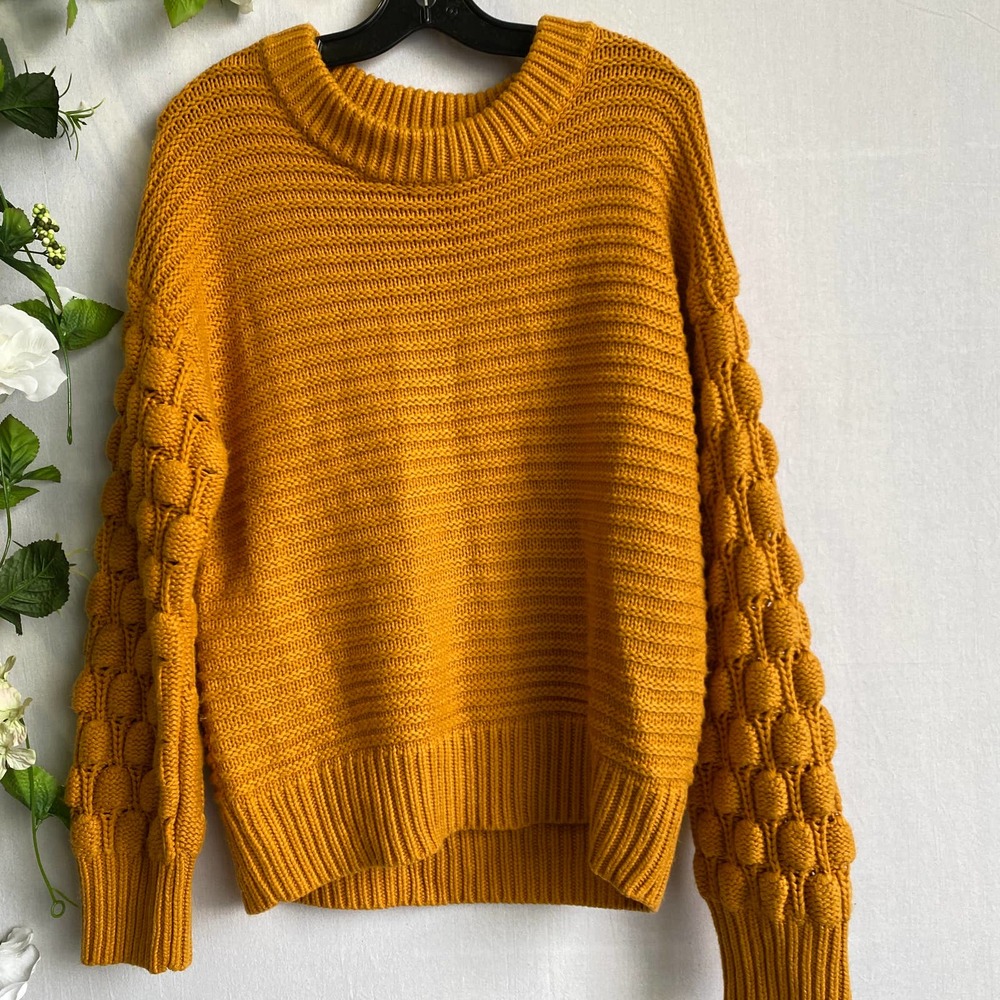 Elodie Orange Chunky Knit Sweater